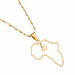 Load image into Gallery viewer, African Heart Necklace Gold
