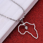 Load image into Gallery viewer, African Heart Necklace Silver
