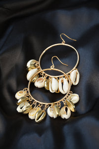 Cowrie Earrings Gold