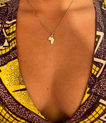 Load image into Gallery viewer, Africa Pendant Gold X Small + Extra Necklace
