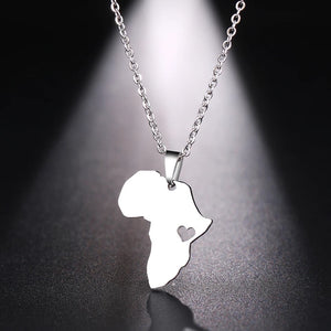 African Love Necklace Silver